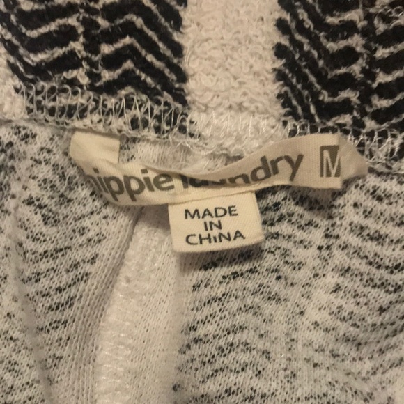 Hippie Laundry Black & White Drawstring Shorts - Picture 3 of 5